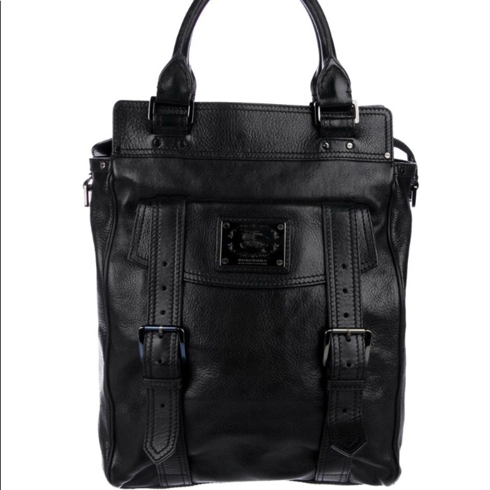 Burberry Pebbled Leather Bucket Tote